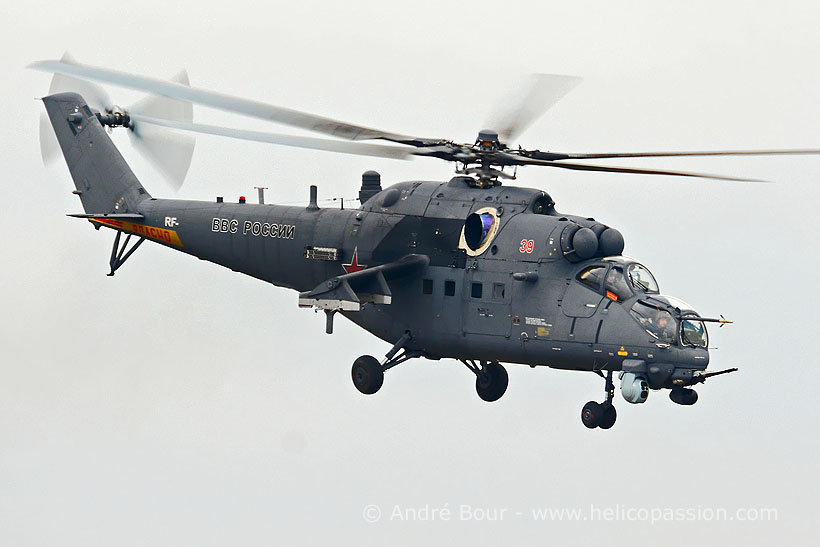 Russian Army MI35 helicopter