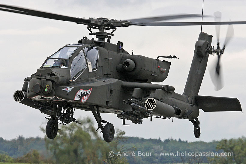 US Army AH64 Apache helicopter