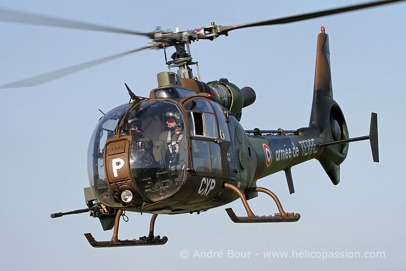 French Army SA342 Gazelle Cannon helicopter