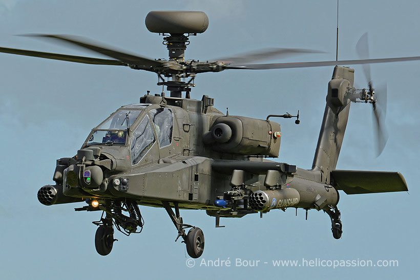 British Army Air Corps AH1 Apache Longbow helicopter