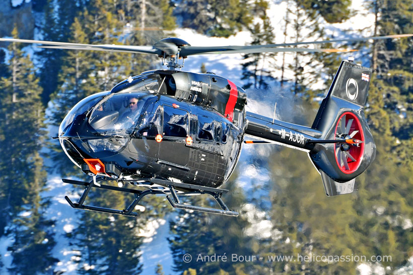 H145 helicopter in French Alps