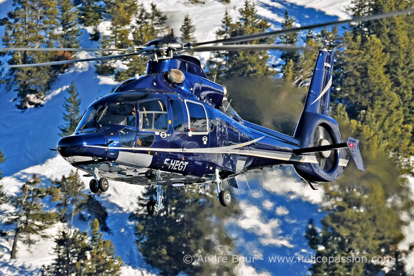 H155 helicopter in French Alps