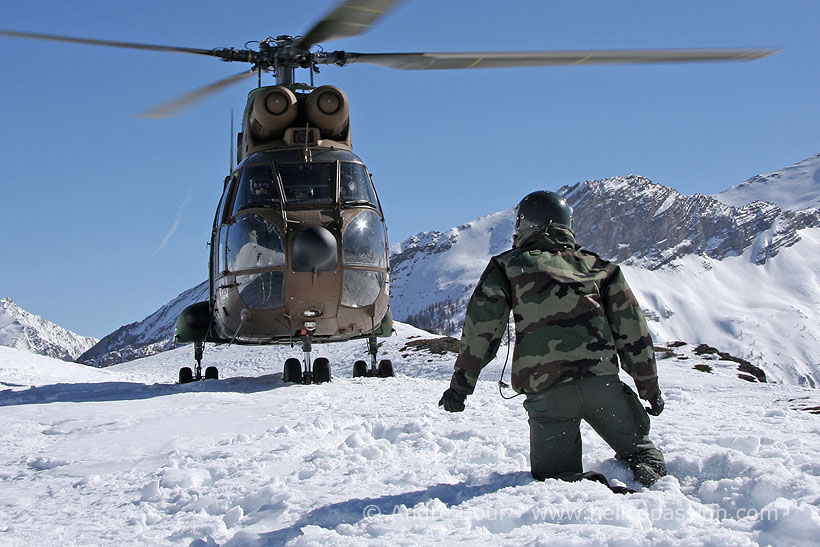 French Army SA330 Puma helicopter