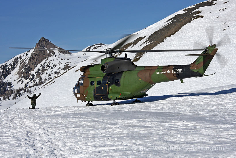 French Army SA330 Puma helicopter