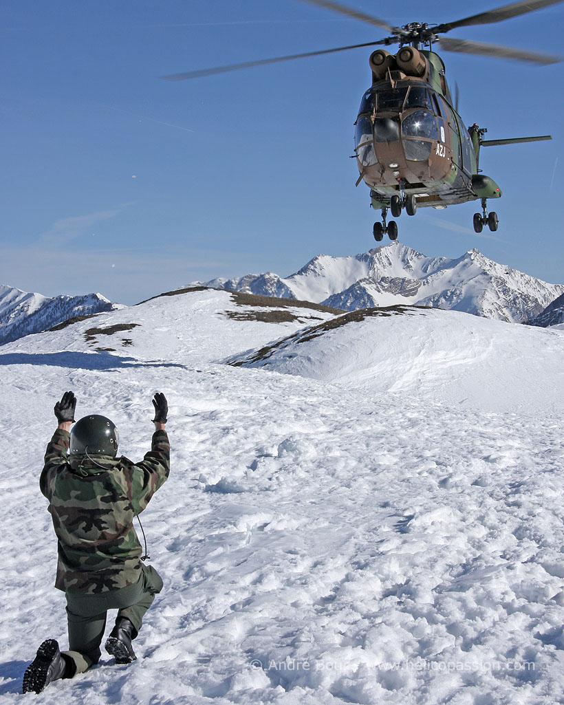 French Army SA330 Puma helicopter