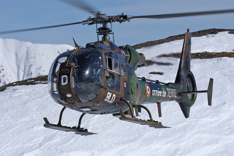 French Army SA342 Gazelle helicopter