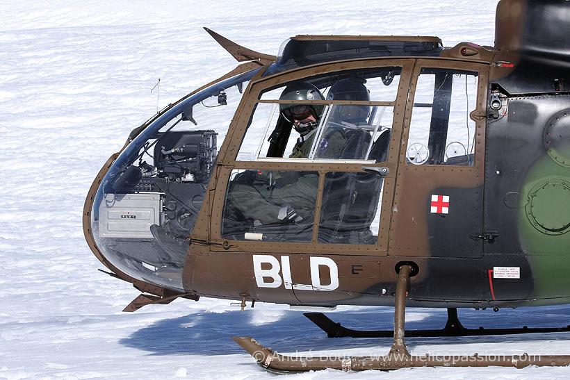 French Army SA342 Gazelle helicopter