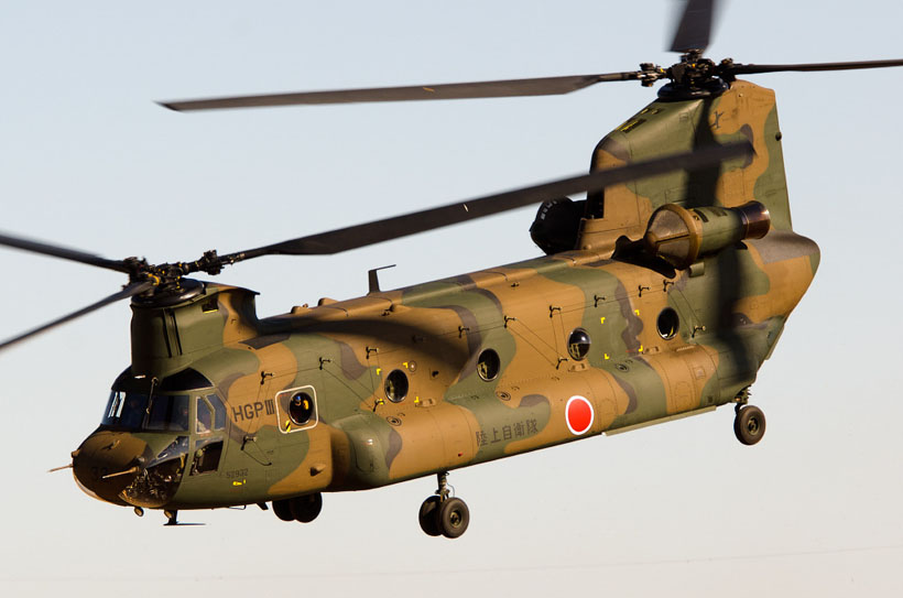 Japanese Army CH47J Chinook helicopter