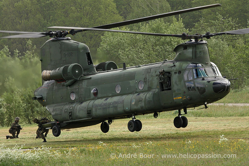 Dutch Army CH47 Chinook helicopter