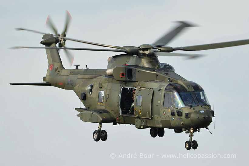 Royal Air Force EH101 Merlin helicopter, Abingdon, UK