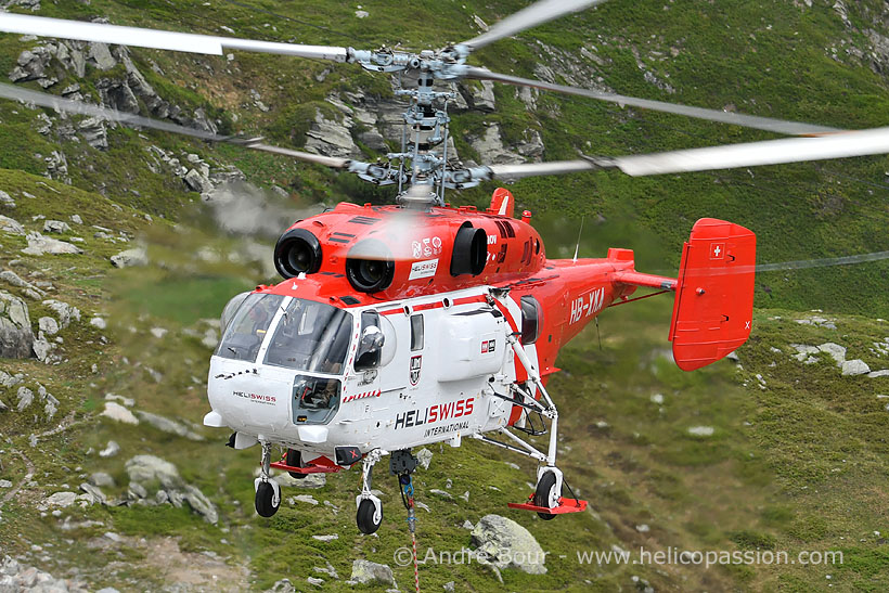 Heliswiss KA32 helicopter at work