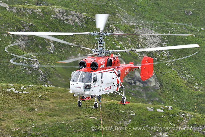 Heliswiss KA32 helicopter at work