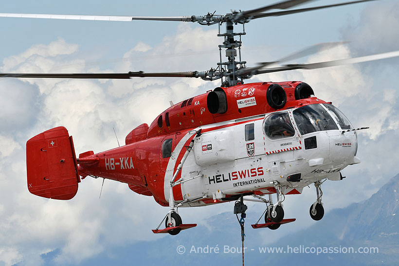 Heliswiss KA32 helicopter at work