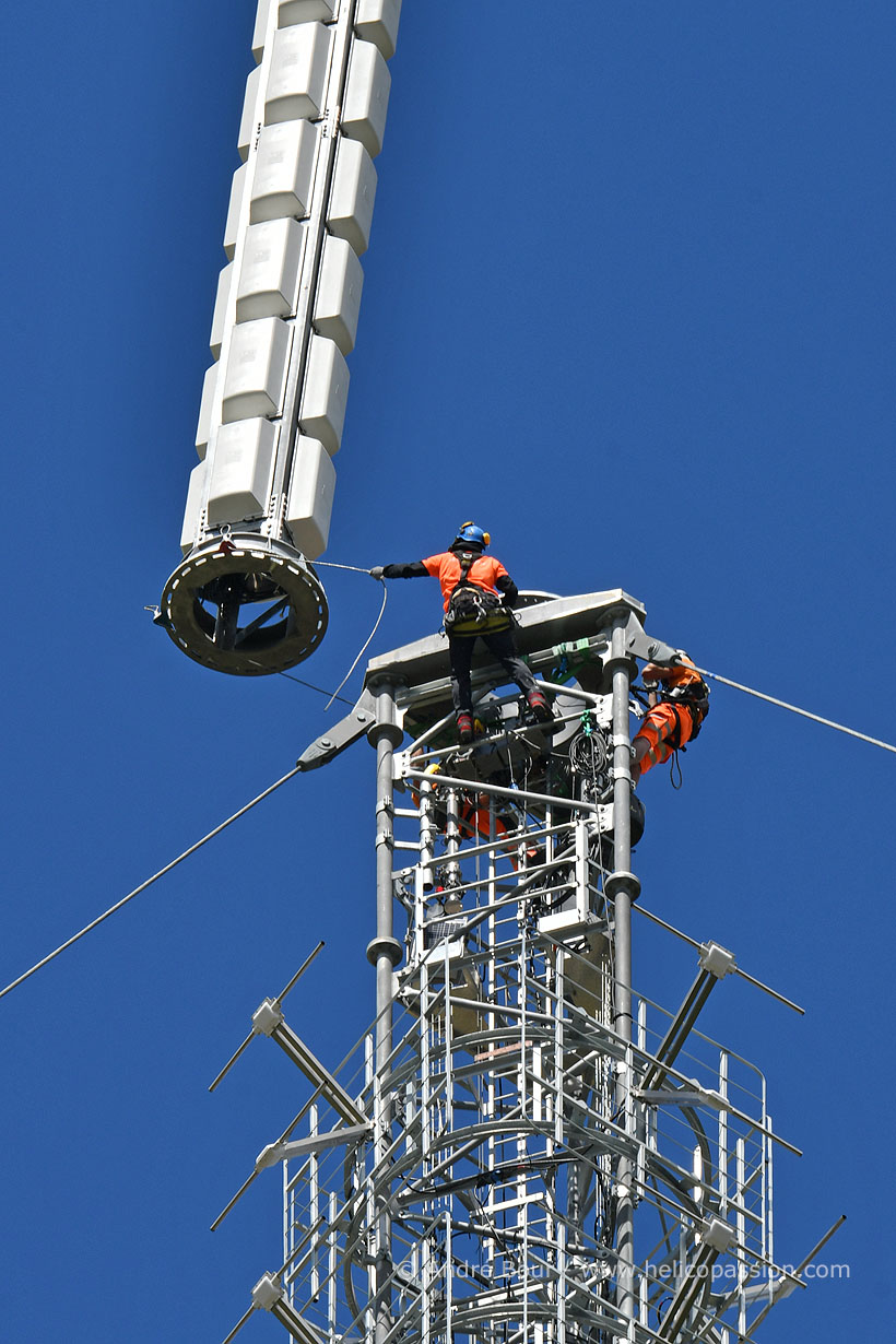 Heliswiss KA32 helicopter at work