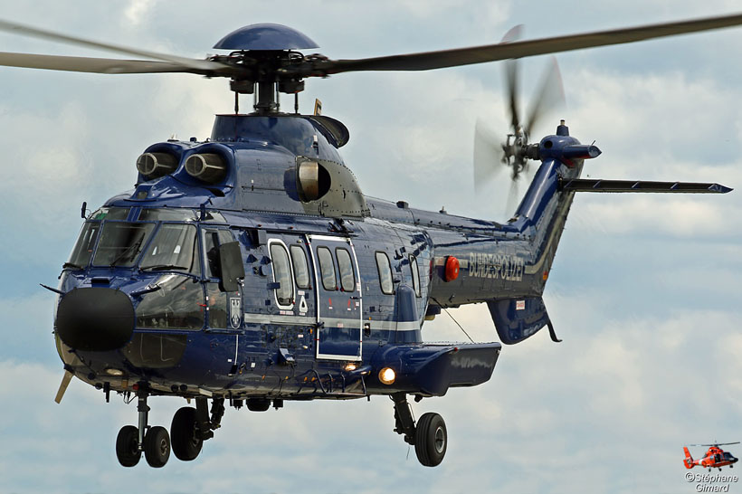 German BundesPolizei AS332 SuperPuma helicopter