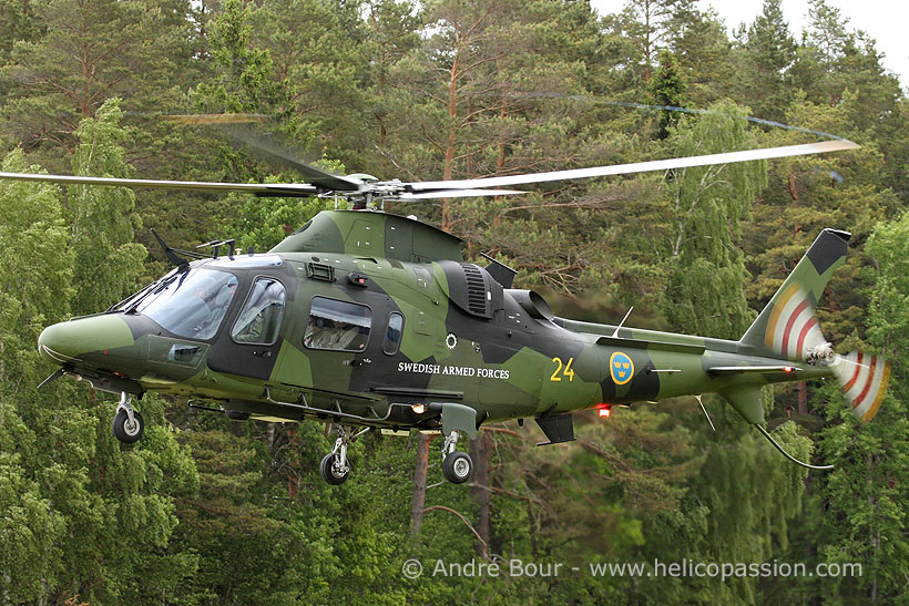 Swedish Army HKP15A AW109 helicopter