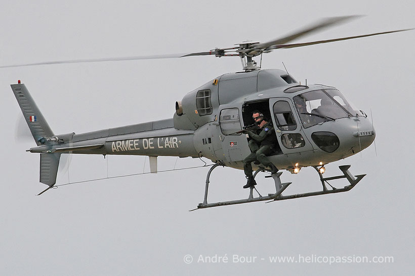 Air protection MASA mission, with a French Air Force AS550 Fennec helicopter