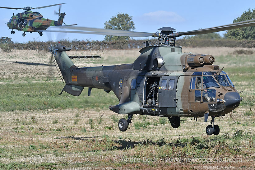 French Army NH90 & Spanish Army AS332 SuperPuma helicopters