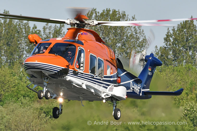 HELI SERVICE AW169 helicopter, Emden, Germany