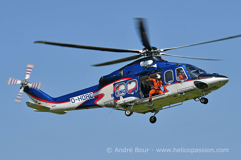 WIKING AW139 helicopter, Wilhemshaven, Germany