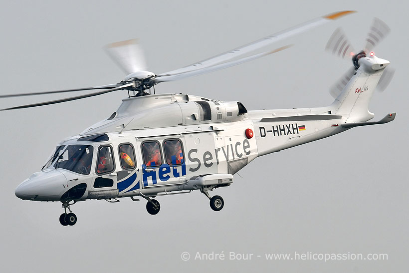 HELI SERVICE AW139 helicopter, Emden, Germany