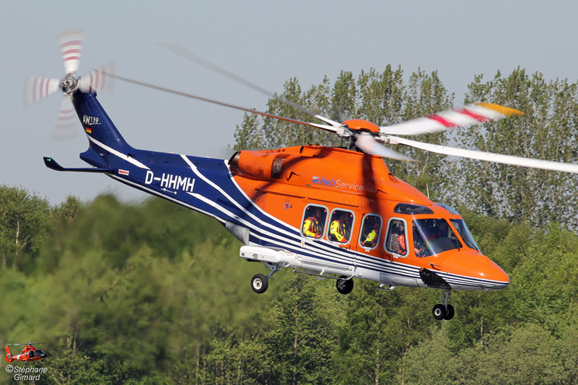 HELI SERVICE AW139 helicopter, Emden, Germany