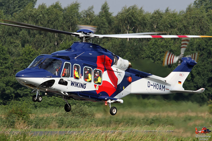 WIKING AW139 helicopter, Wilhemshaven, Germany