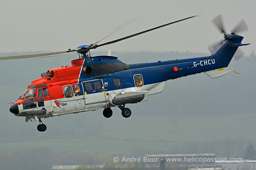 CHC AS332 SuperPuma helicopter, Aberdeen, UK