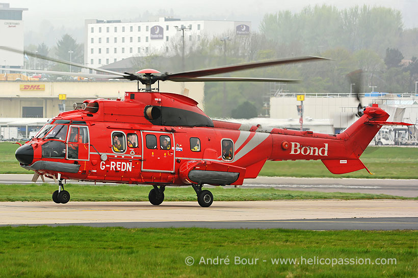 Bond AS332 SuperPuma helicopter, Aberdeen, UK