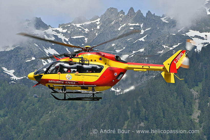 French civil security EC145 helicopter