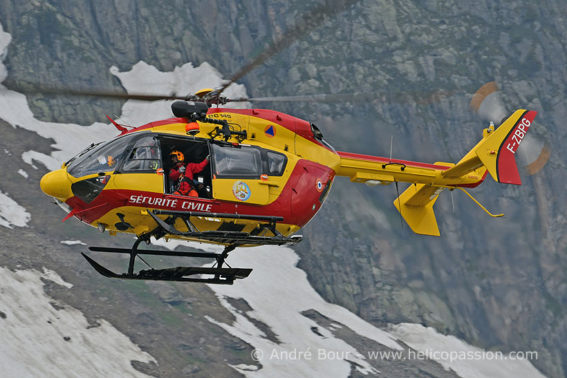 French civil security EC145 helicopter