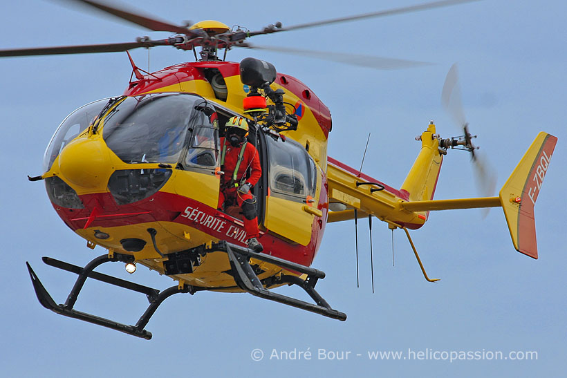 French civil security EC145 helicopter