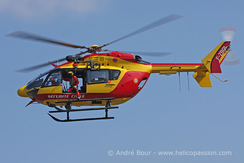 French civil security EC145 helicopter