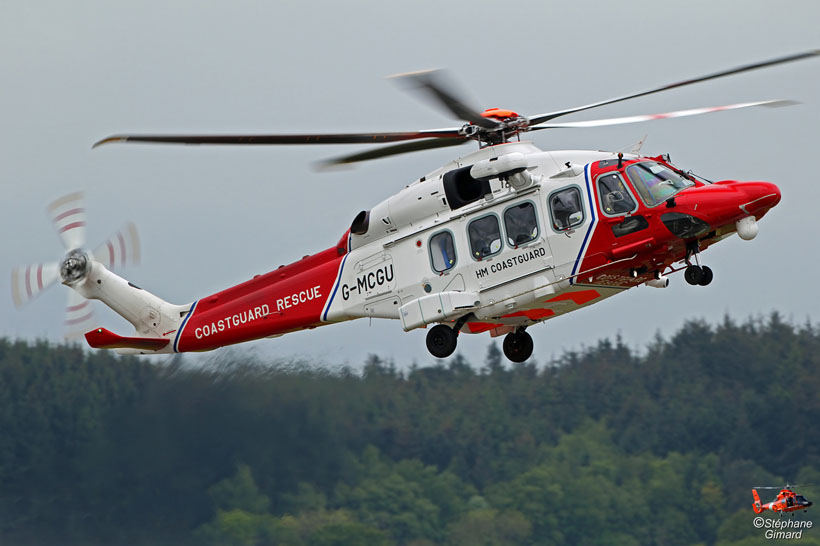 CoastGuard AW189 SAR helicopter, LAberdeen, UK