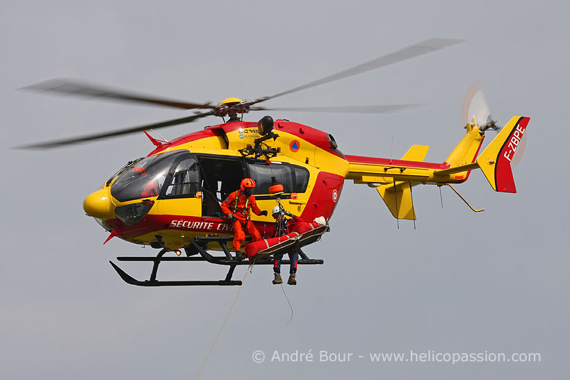 French civil security EC145 helicopter