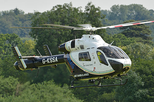 Hélicoptère de secours MD902 Explorer G-KSSA Kent Surrey Sussex Air Ambulance