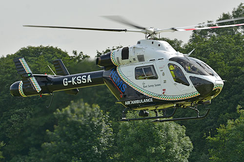 Hélicoptère de secours MD902 Explorer G-KSSA Kent Surrey Sussex Air Ambulance