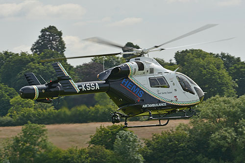 Hélicoptère de secours MD902 Explorer G-KSSA Kent Surrey Sussex Air Ambulance