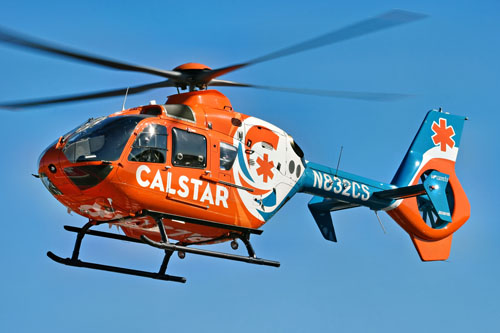 Hélicoptère EC135 N832CS CALSTAR, Santa-Maria, Californie, USA