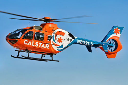 Hélicoptère EC135 N832CS CALSTAR, Santa-Maria, Californie, USA