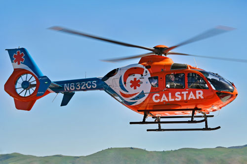 Hélicoptère EC135 N832CS CALSTAR, Santa-Maria, Californie, USA