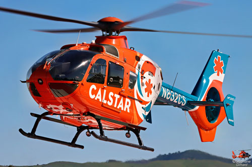 Hélicoptère EC135 N832CS CALSTAR, Santa-Maria, Californie, USA