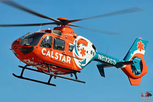 Hélicoptère EC135 N832CS CALSTAR, Santa-Maria, Californie, USA