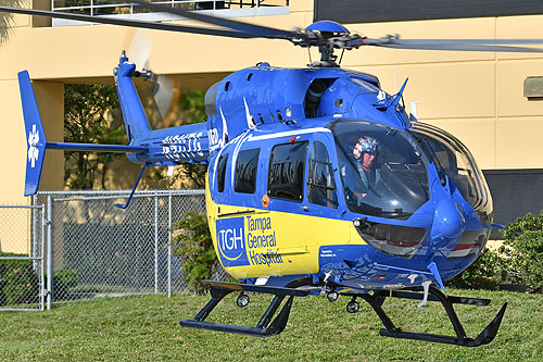 Hélicoptère Airbus EC145 N911TG Aeromed à Tampa General Hospital