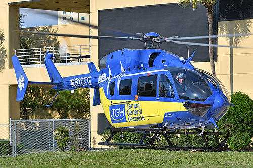 Hélicoptère Airbus EC145 N911TG Aeromed à Tampa General Hospital