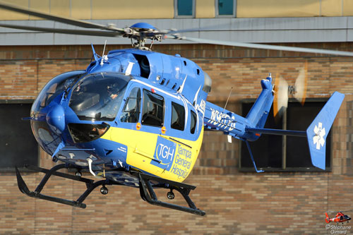 Hélicoptère Airbus EC145 N911TG Aeromed à Tampa General Hospital