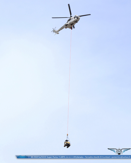 Hélicoptère H215 SuperPuma F-HRTS de RTE/Airtelis