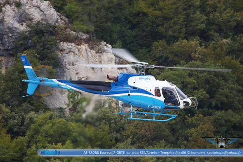 Hélicoptère AS350 B3 Ecureuil F-GRTE de RTE / Airtelis