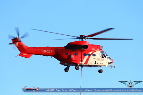 Hélicoptère AS332C1 SuperPuma HB-XVY d'Heliswiss