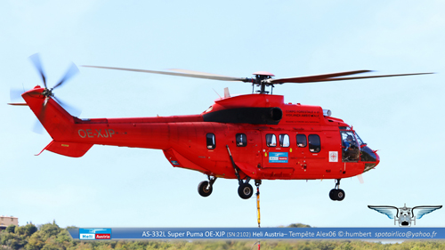 Hélicoptère AS332L SuperPuma OE-XJP d'Heli Austria